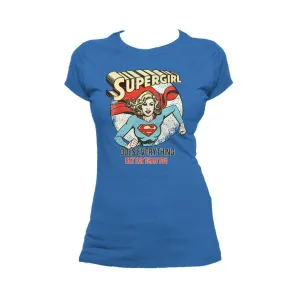 DC Comics Supergirl Text Better Than You Official Women's T-shirt (Blue)