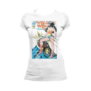 DC Comics Wonder Woman Cover #55 Official Women's T-shirt (White)