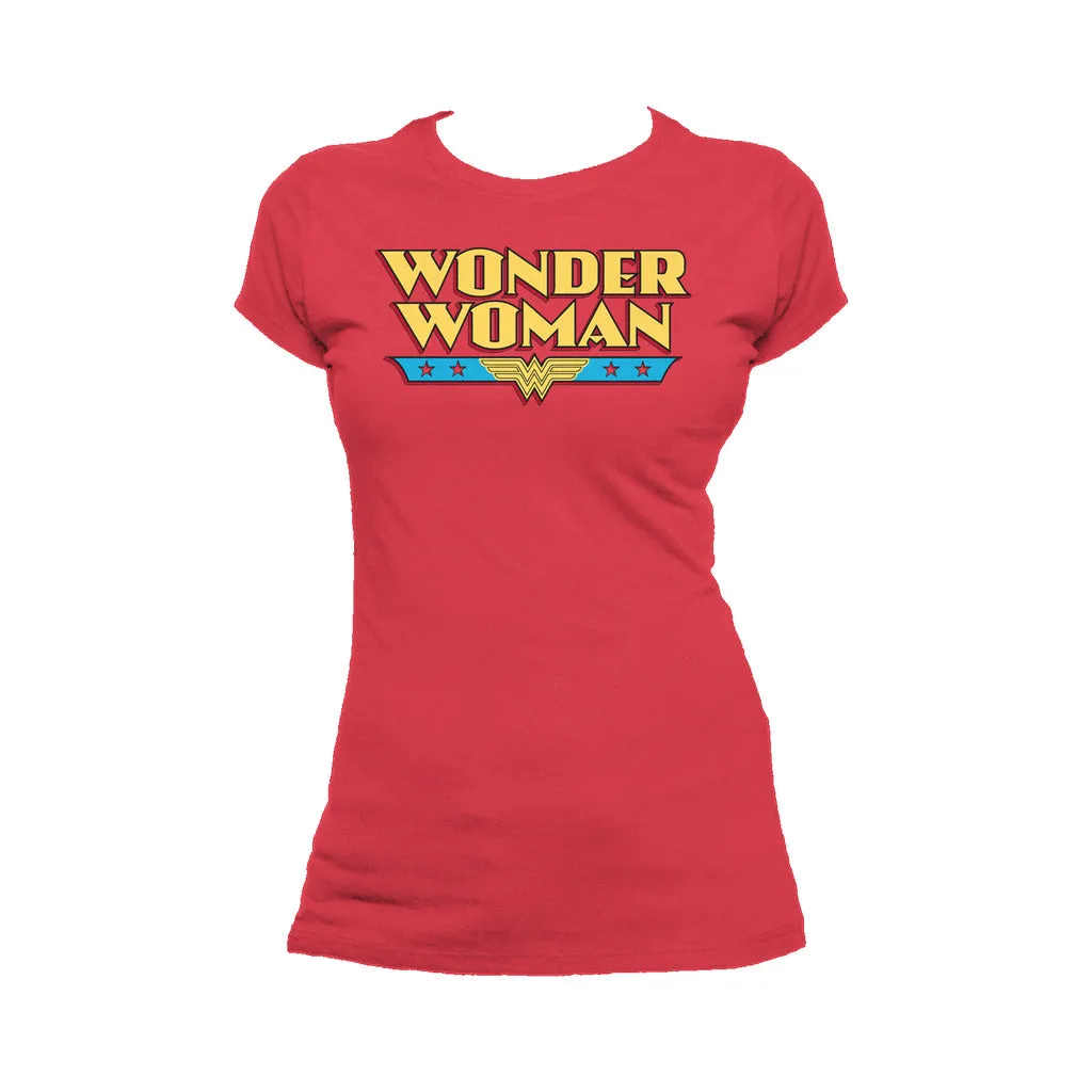 DC Comics Wonder Woman Logo Classic 02 Official Women's T-shirt (Red)