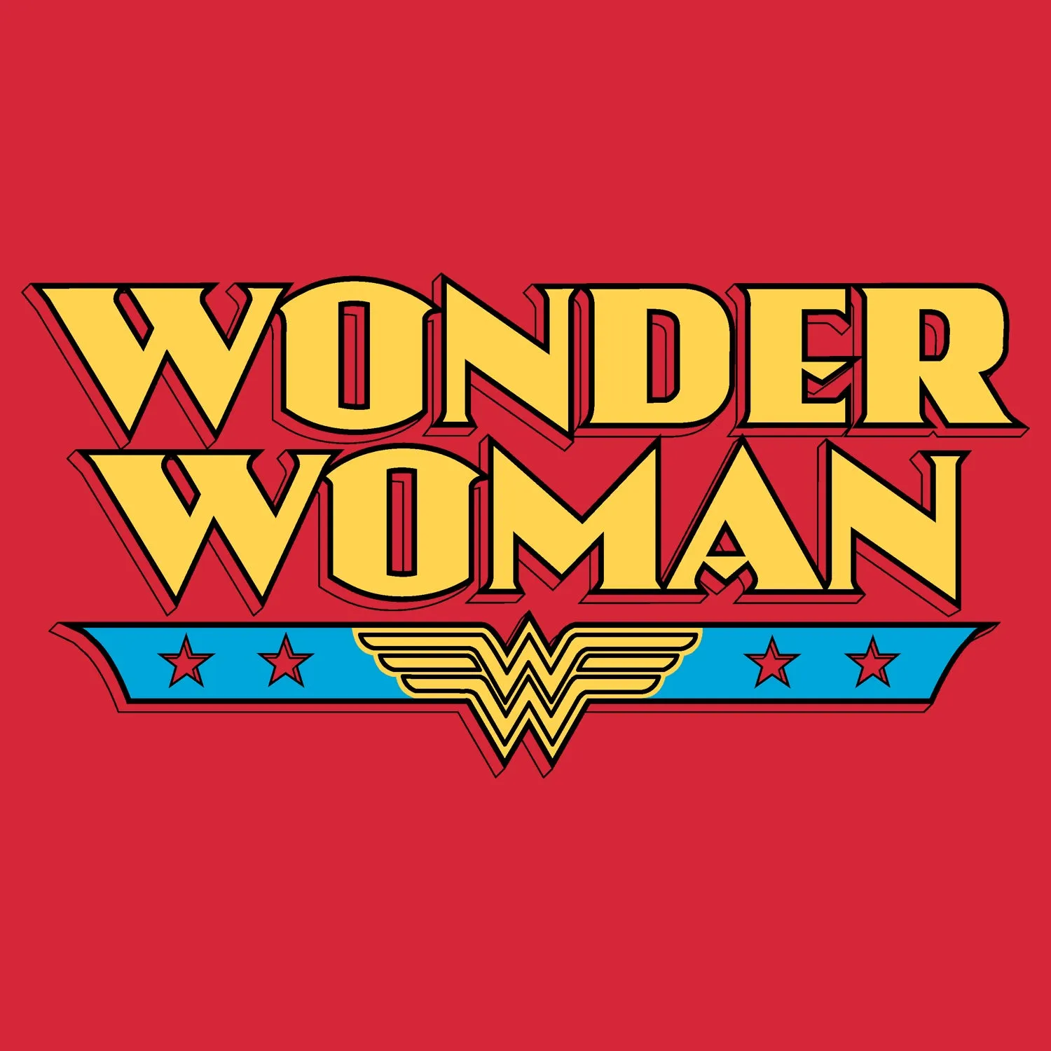 DC Comics Wonder Woman Logo Classic 02 Official Women's T-shirt (Red)