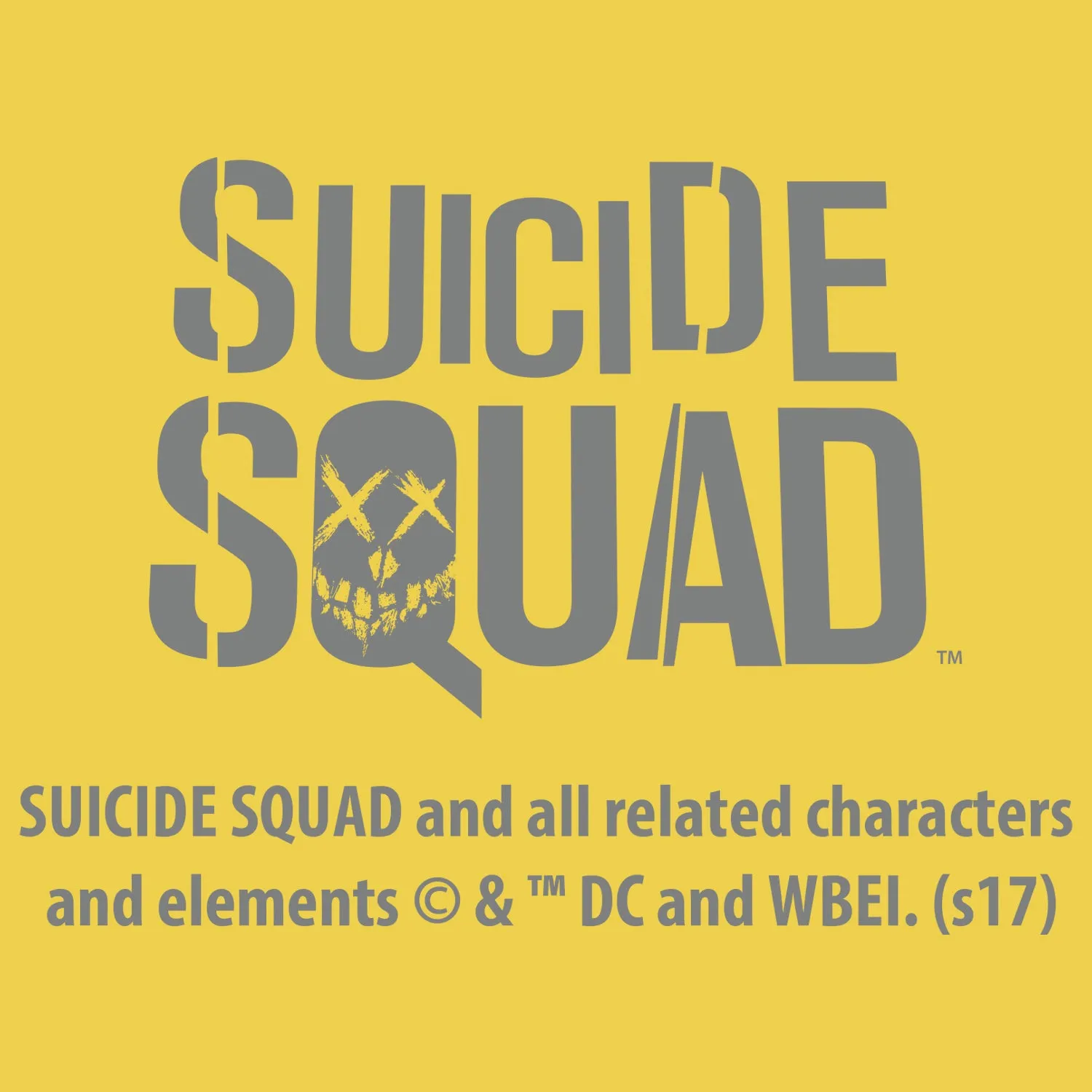 DC Suicide Squad Logo Joker Official Women's T-shirt (Yellow)