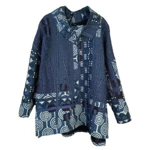 Diane Prekup Tunic, Haiku, Indigo/White, L
