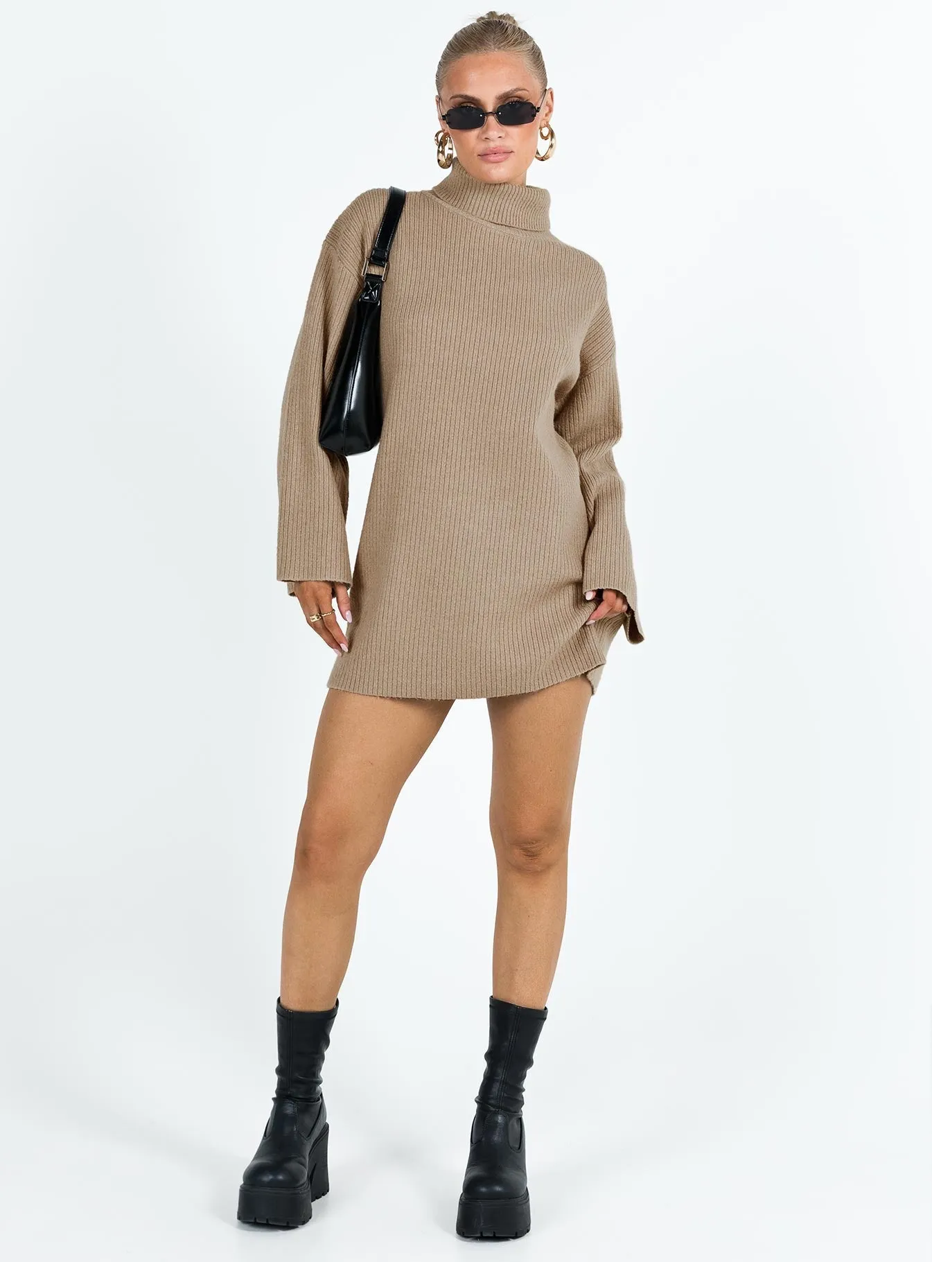 Dress Knit Beige Huge selection Sonelle Mini Courteous staff