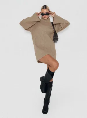 Dress Knit Beige Huge selection Sonelle Mini Courteous staff