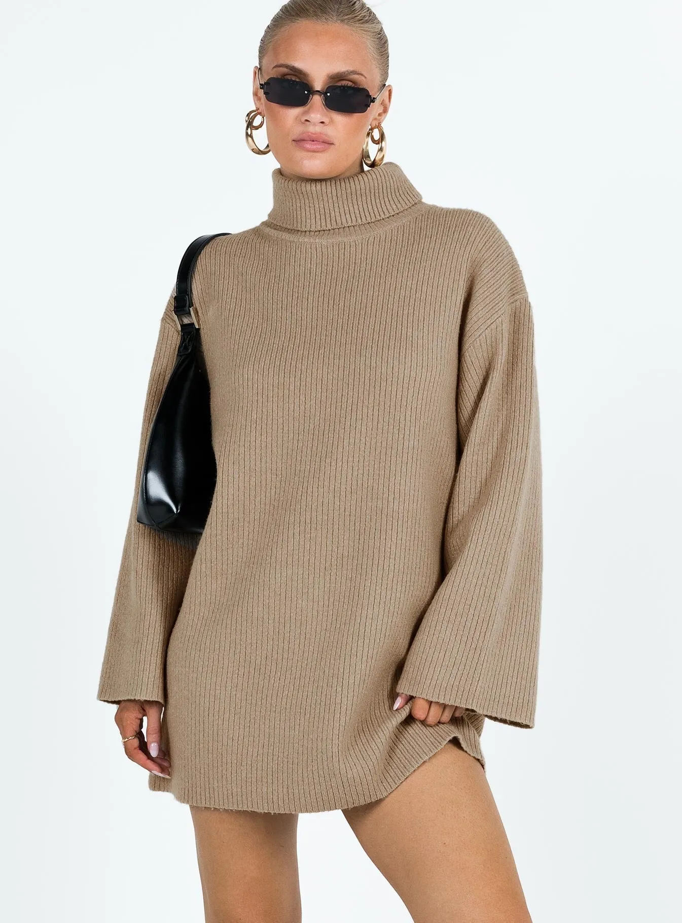 Dress Knit Beige Huge selection Sonelle Mini Courteous staff