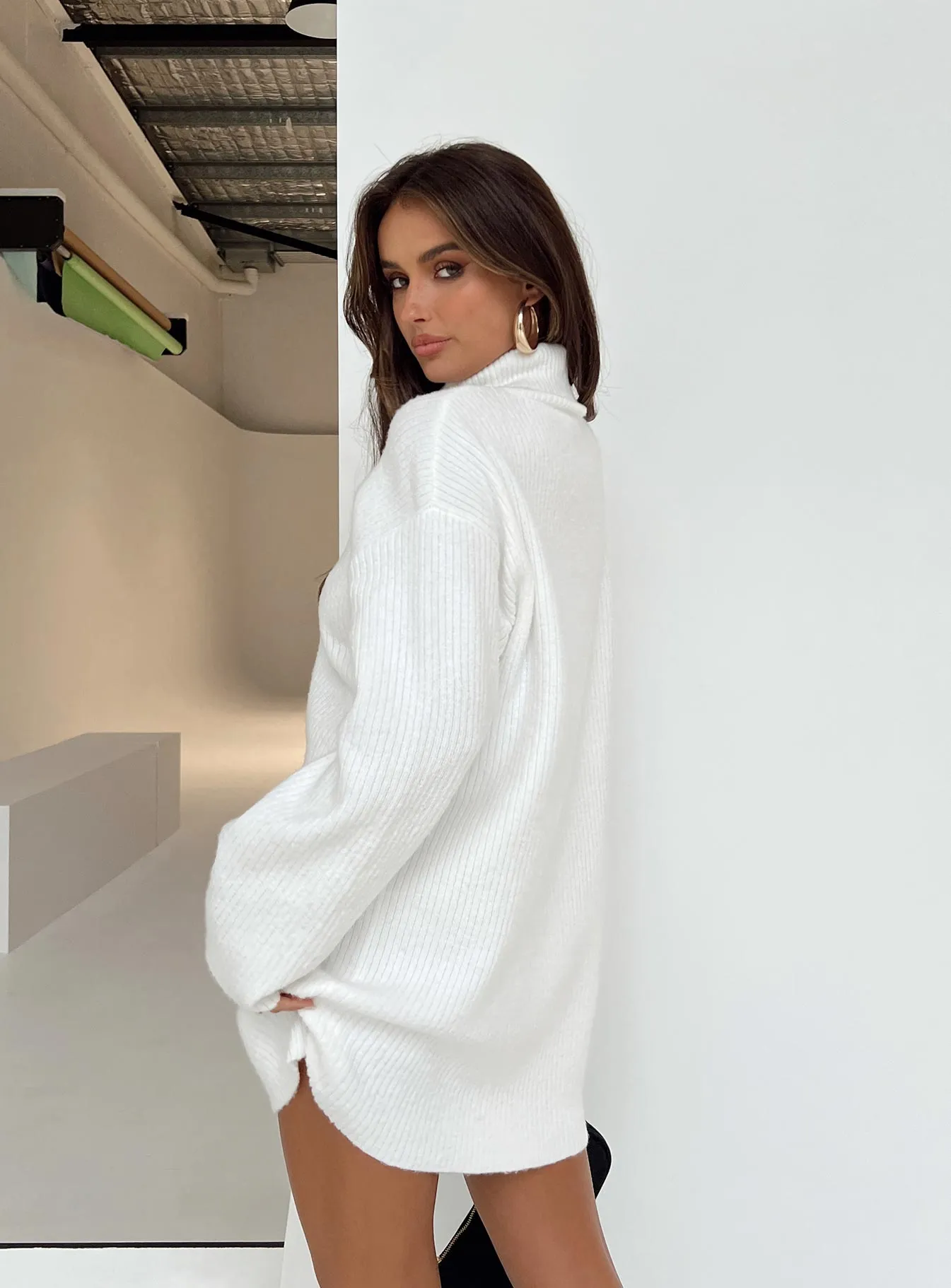 Dress White Mini Popular product Robust security Sweater Sonelle
