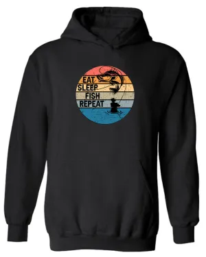 Eat Sleep Fish Repeat hoodie, fishing hoodie