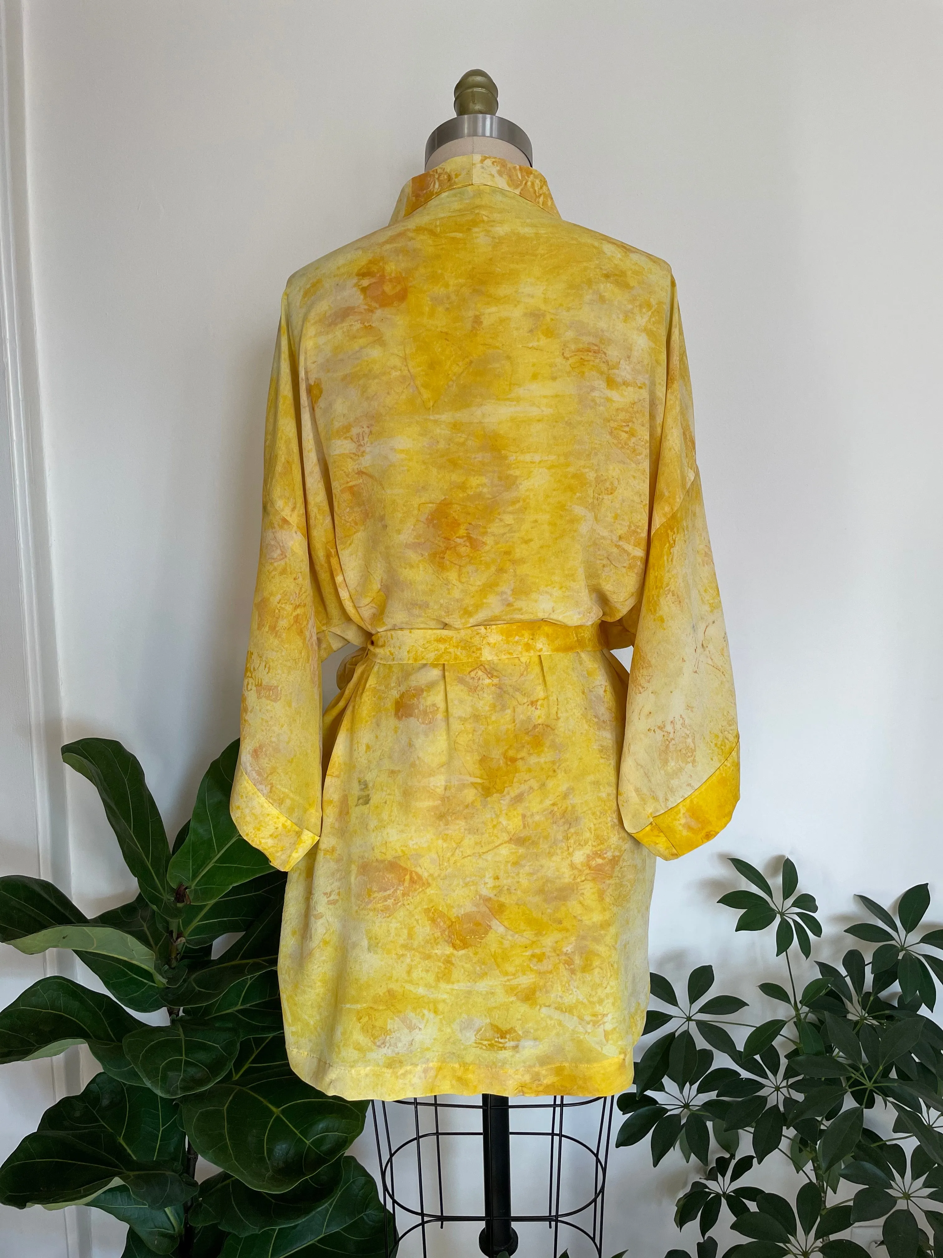 Eco-Dye Silk Robe :: 2nd Collab with Goli June :: CAN BE MADE TO ORDER