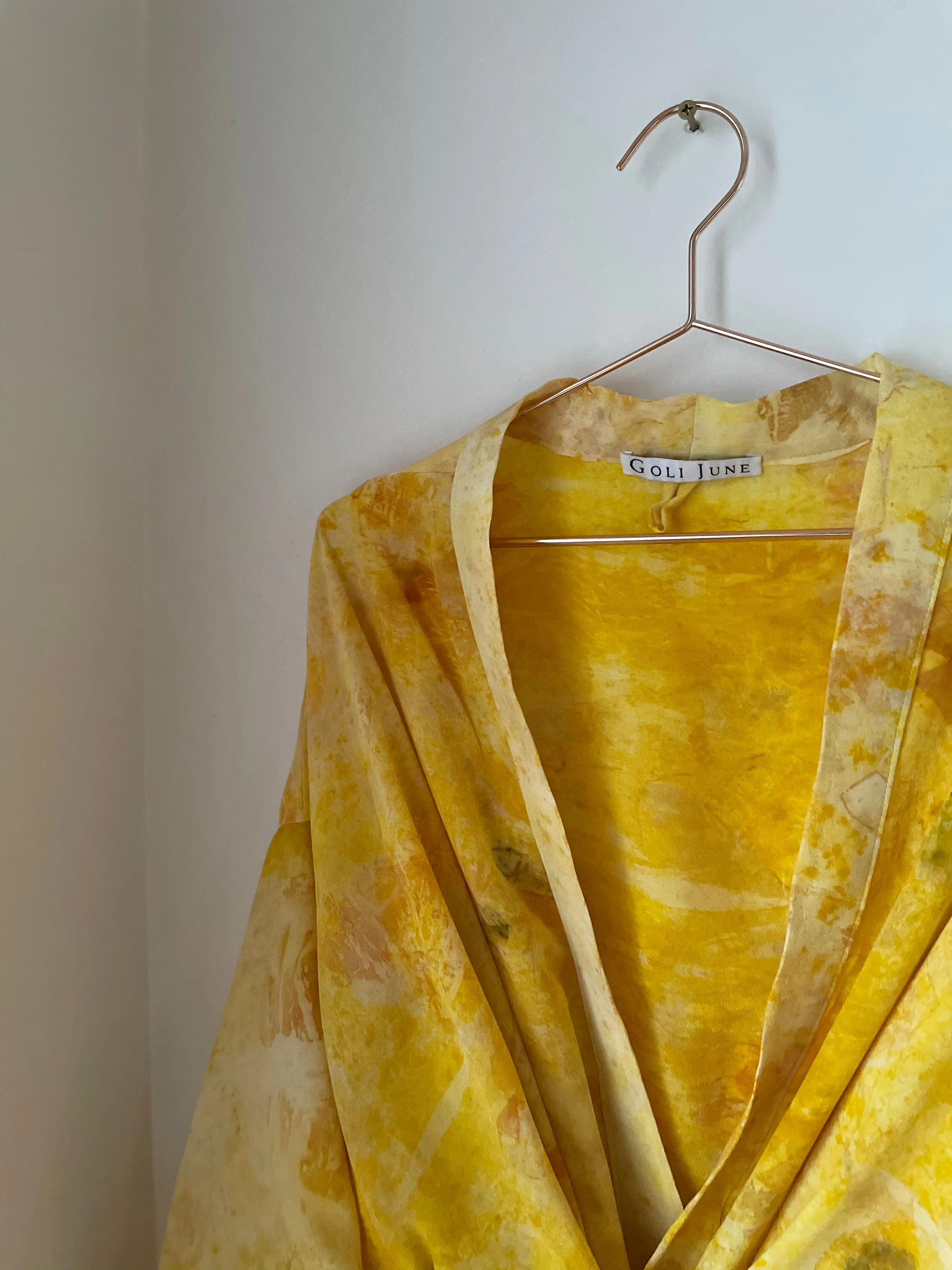 Eco-Dye Silk Robe :: 2nd Collab with Goli June :: CAN BE MADE TO ORDER