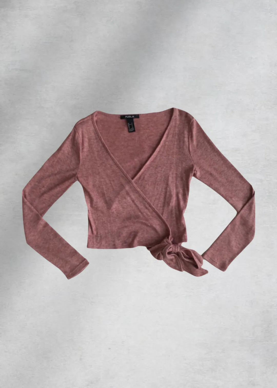 Eden Knit Wrap Top - Mauve