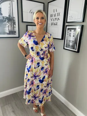 Ella Boo Pink/Royal Print Dress