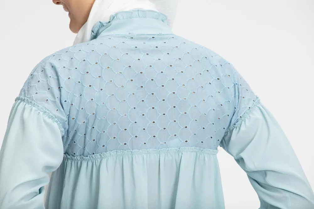 Ella Short Modest Top | Baby Blue