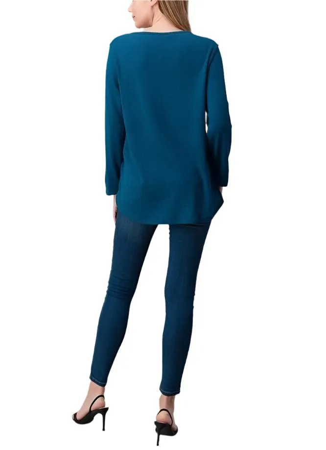 Embossed Sequins Long Sleeve Top