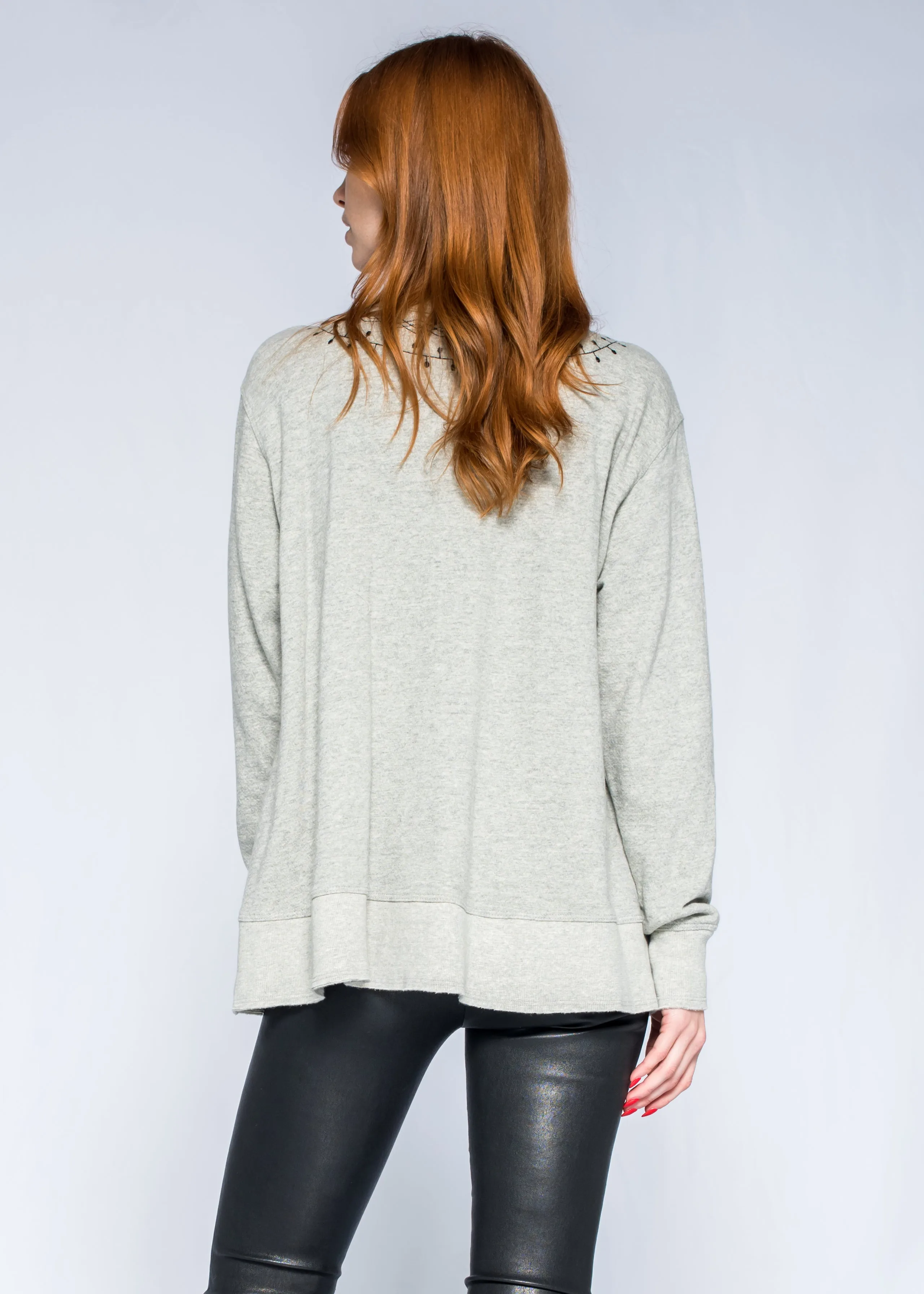Embroidered Cardigan Long Sleeve
