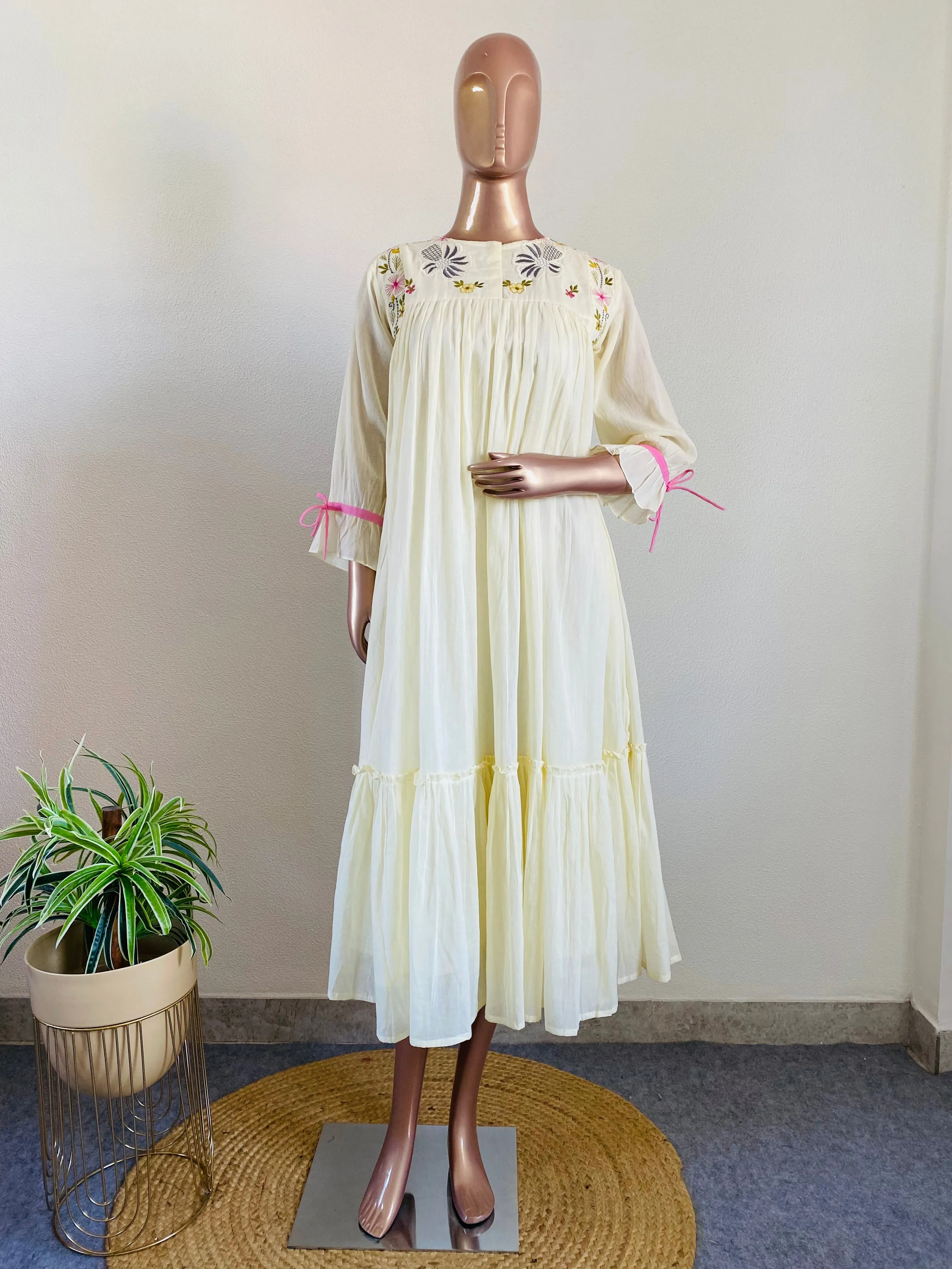 Embroidered Mul Cotton Tunic