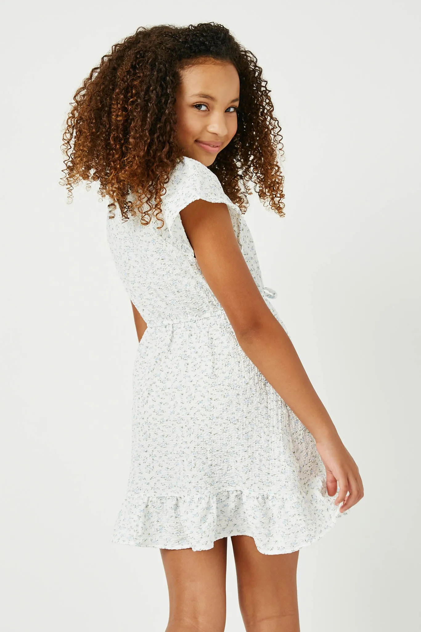 Embroidered Ruffled Dress