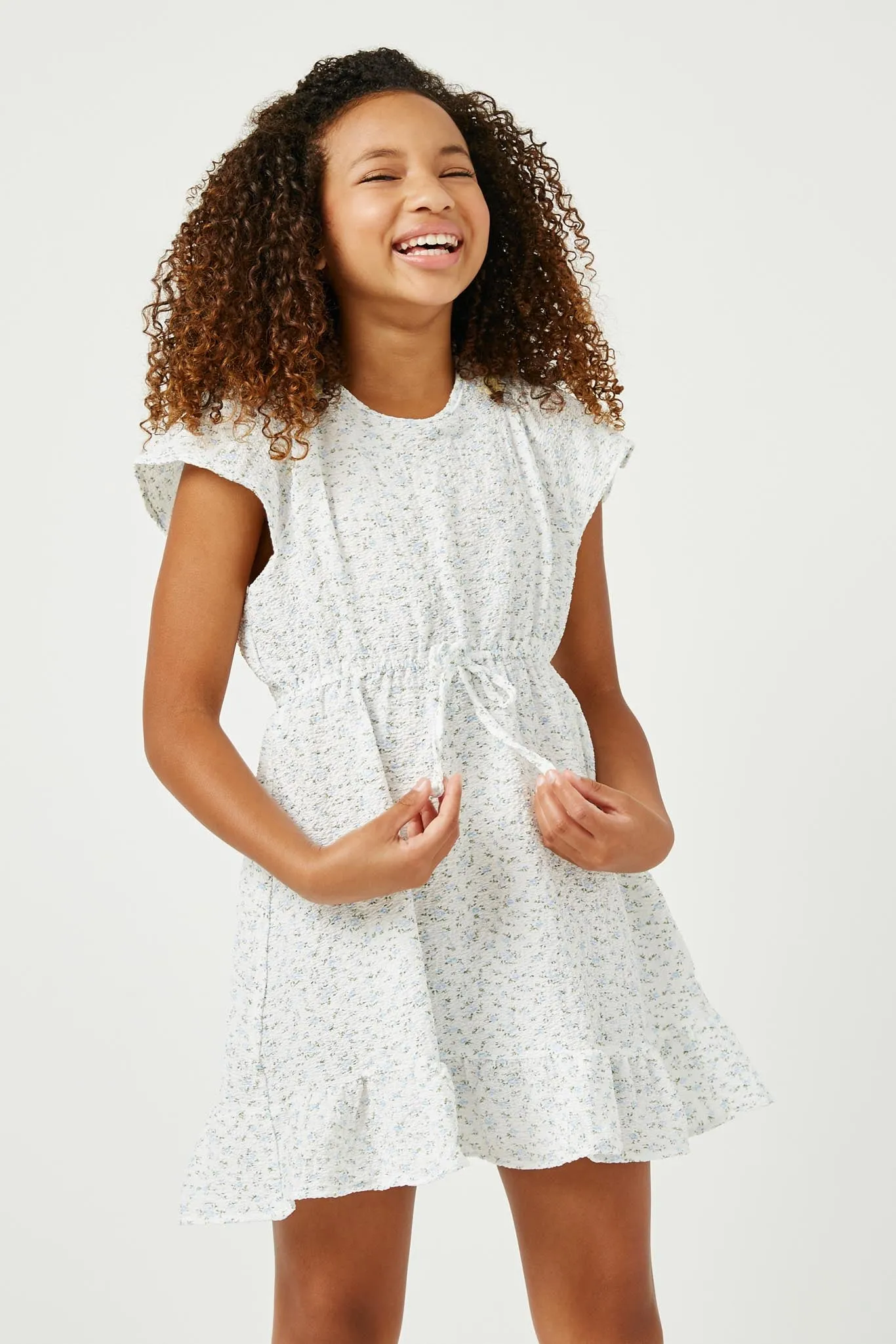 Embroidered Ruffled Dress