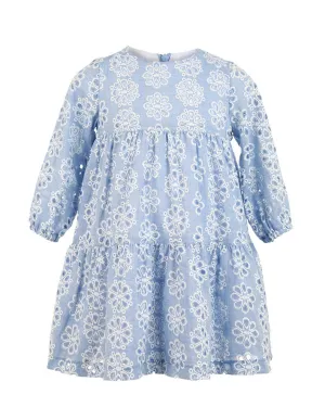 Embroidered Smock Dress