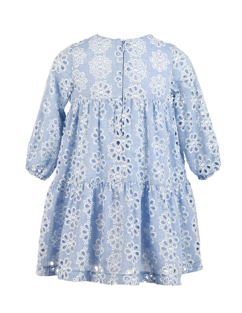 Embroidered Smock Dress