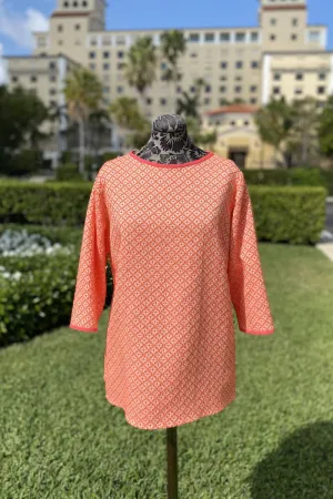 Emmelle Textured Tunic in Coral