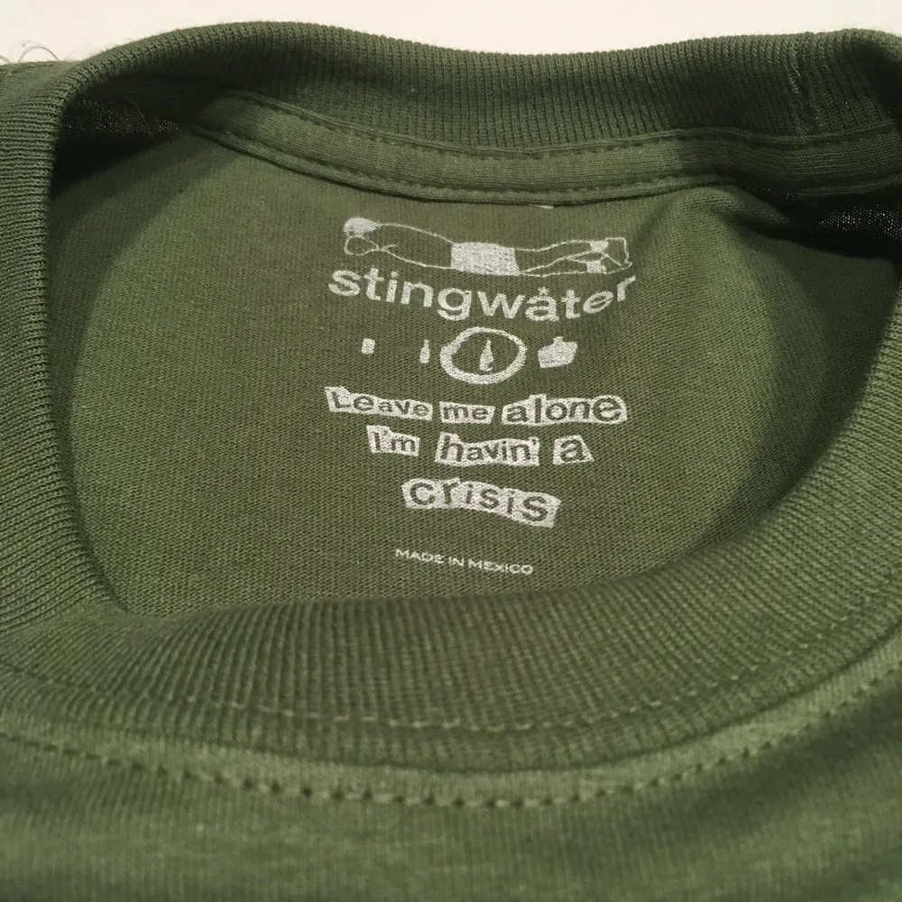 Empty Your Mind/Skull Long Sleeve T Shirt Military Green