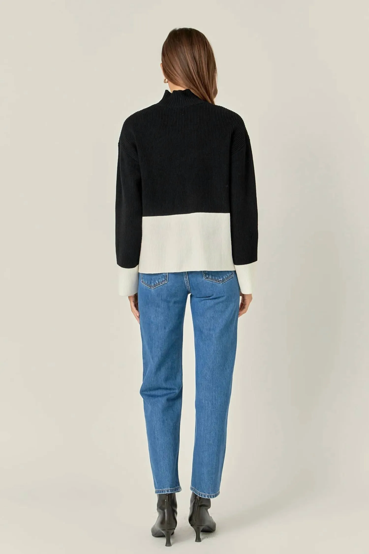 English Factory - Bicolor High Collar Sweater