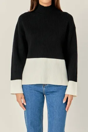 English Factory - Bicolor High Collar Sweater