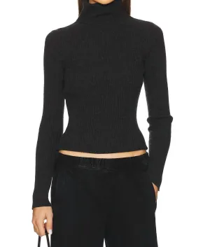 Enza Costa - CASHMERE RIB TURTLENECK SWEATER