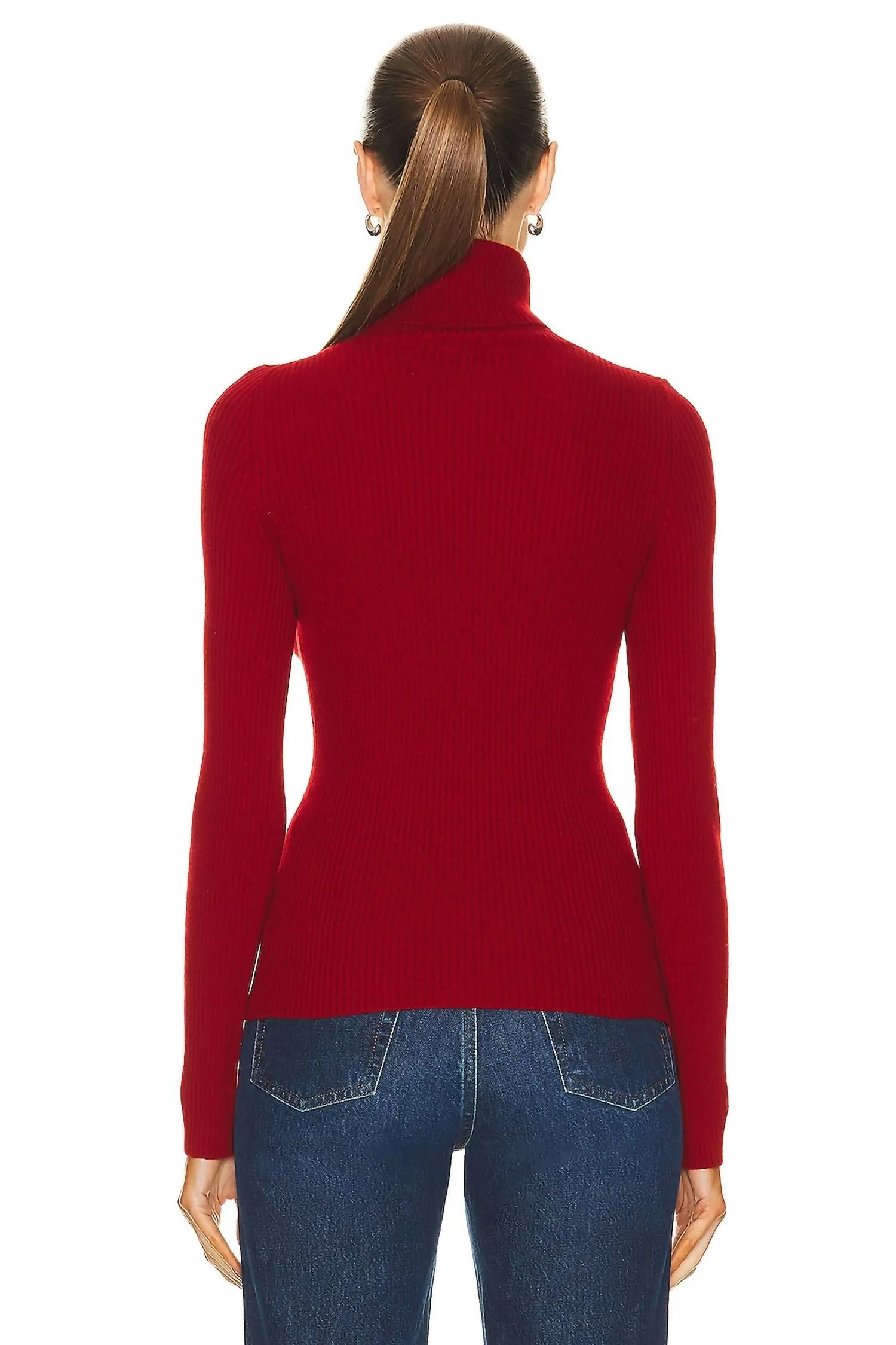 Enza Costa - CASHMERE RIB TURTLENECK SWEATER