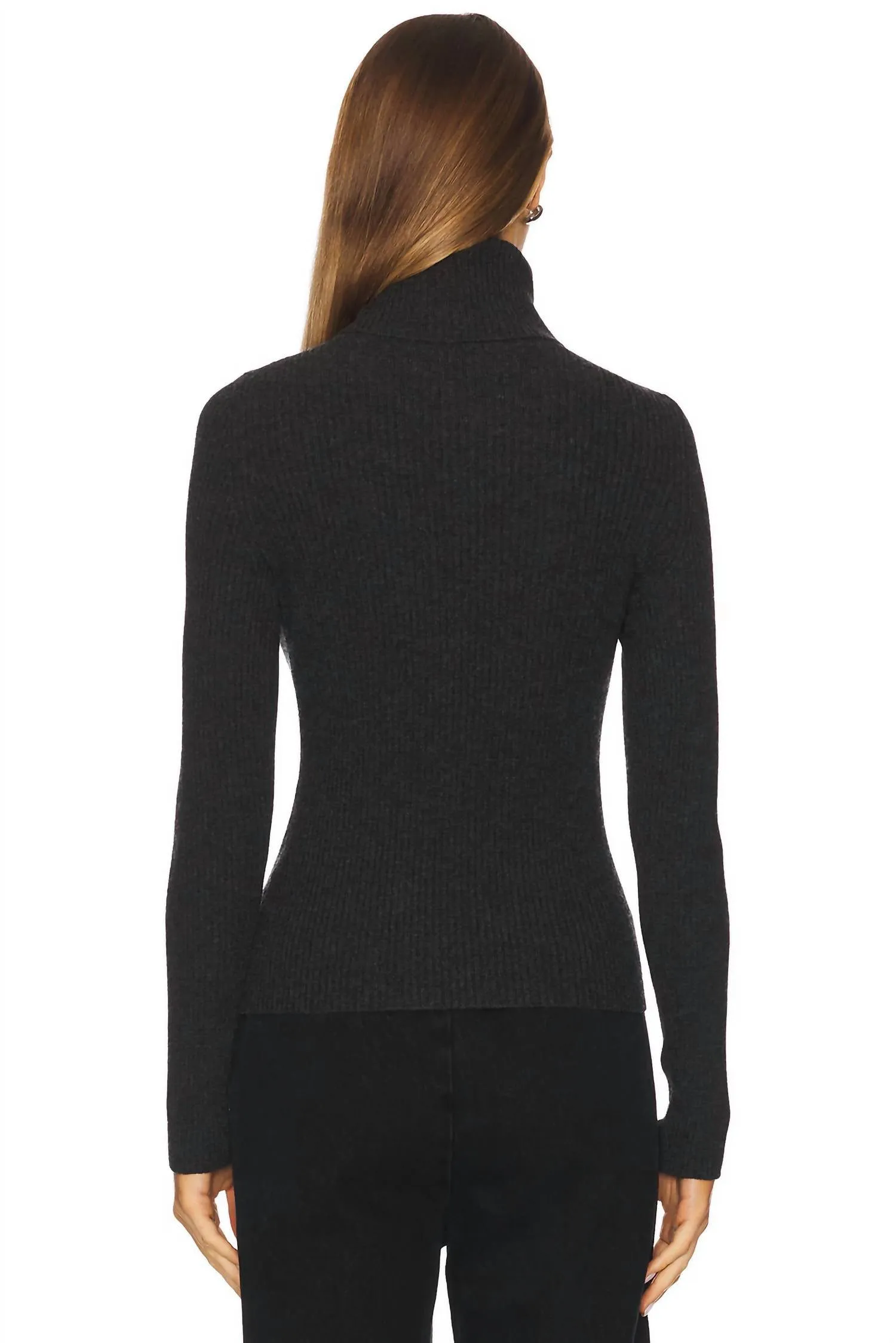 Enza Costa - CASHMERE RIB TURTLENECK SWEATER