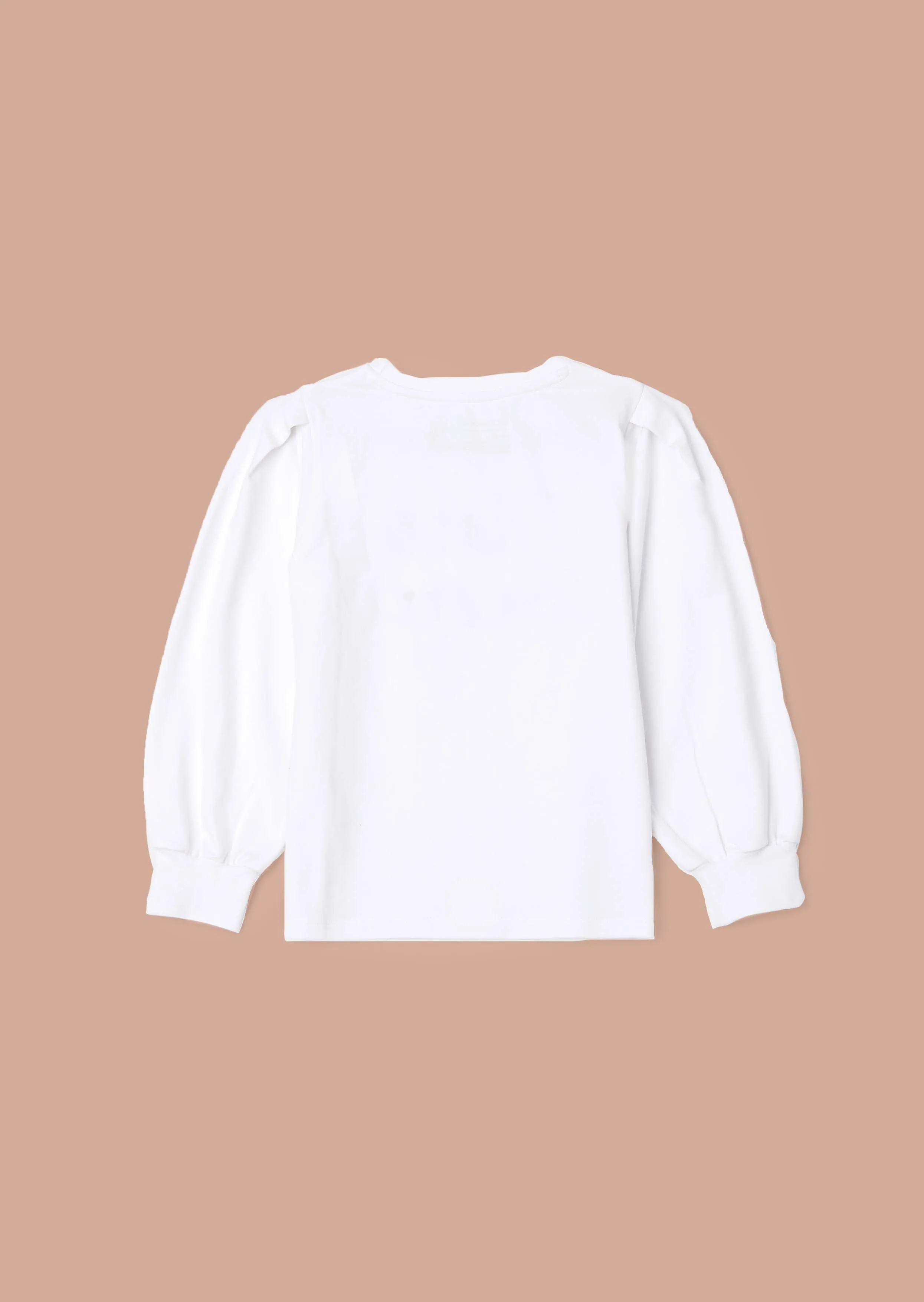 Erin White Sequin Slogan Top