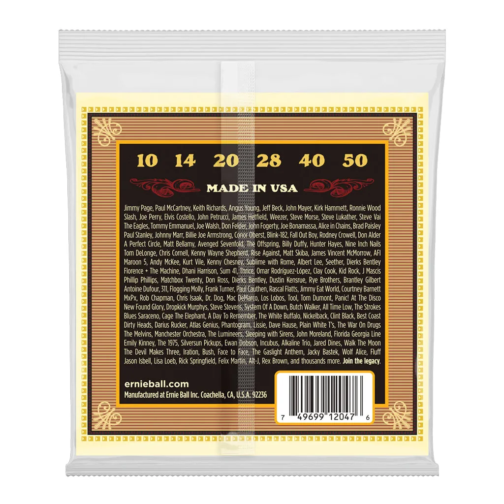 Ernie Ball Earthwood Silk and Steel Extra Soft 8020 Brnz Ac Gtr Strings 3 Pk 10 50