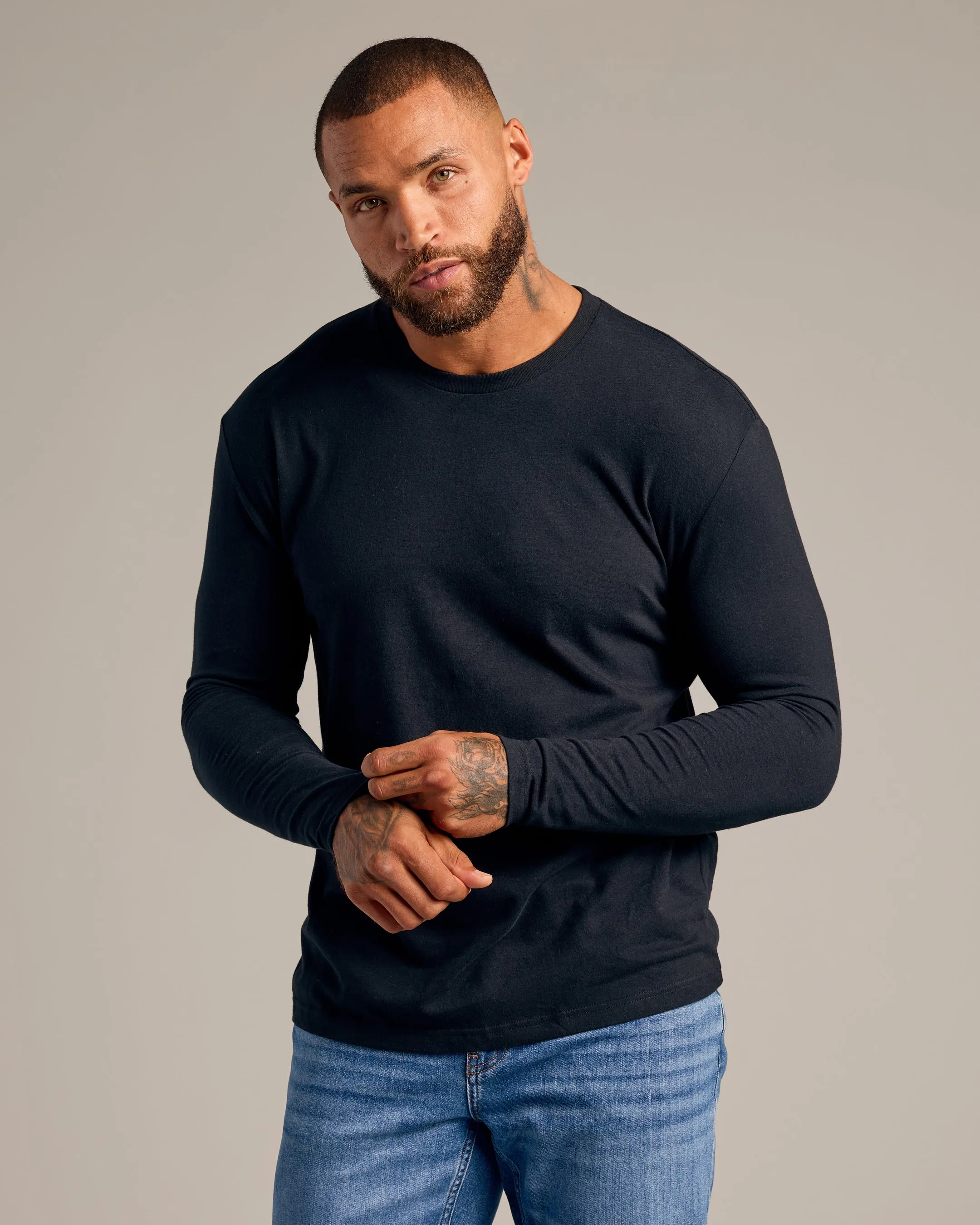 Essential Long Sleeve Crew 6-Pack
