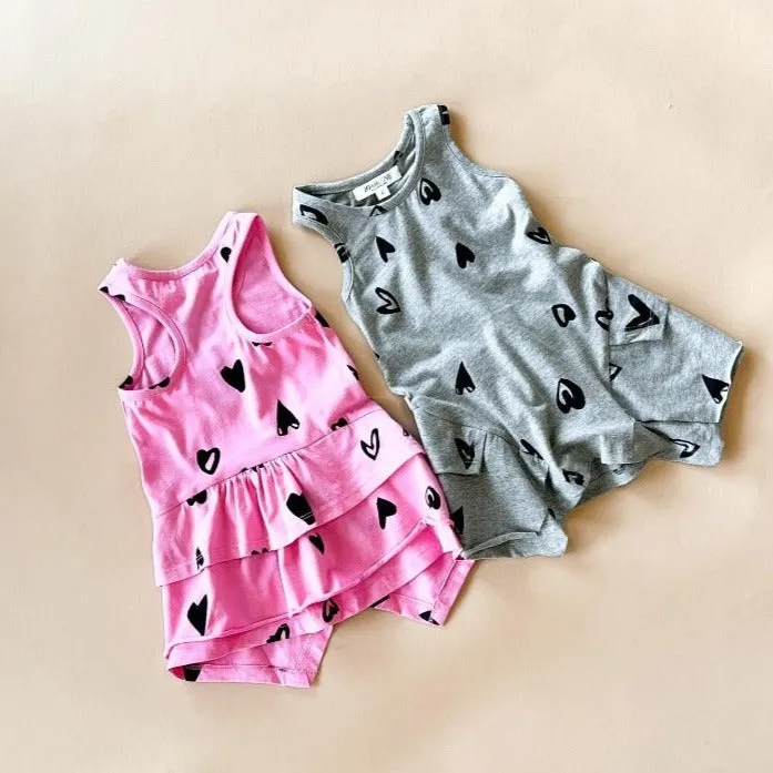 Etta-Heart Tunic top | Heather