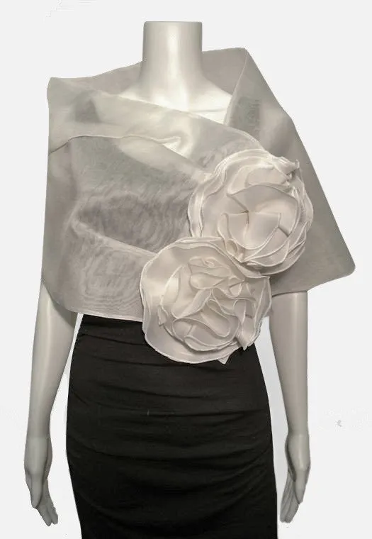 Evening Wrap with Flowers