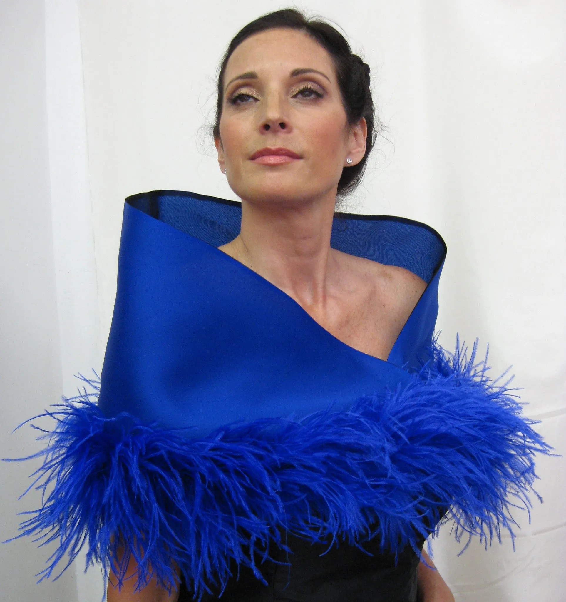 Evening Wrap with Ostrich Feathers