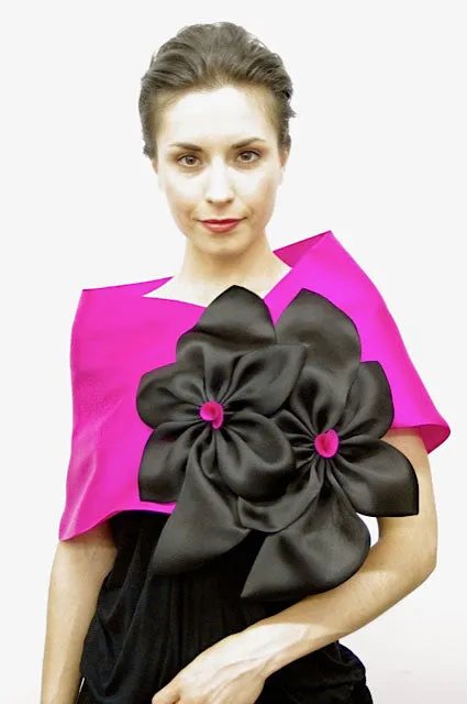 Evening Wrap with Two Flowers