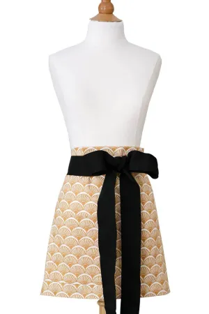 fandango camel yellow printed cloth cocktail aprons