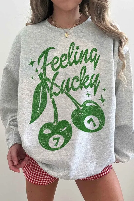 FEELIN LUCKY ST PATRICKS GRAPHIC SWEATSHIRT