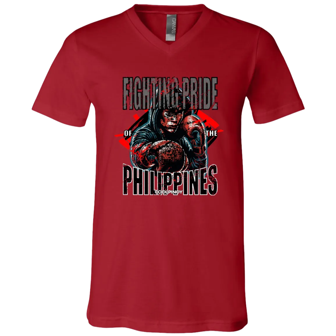 Fighting Pride Of The Philippines Boxing Unisex Jersey V-Neck T-Shirt