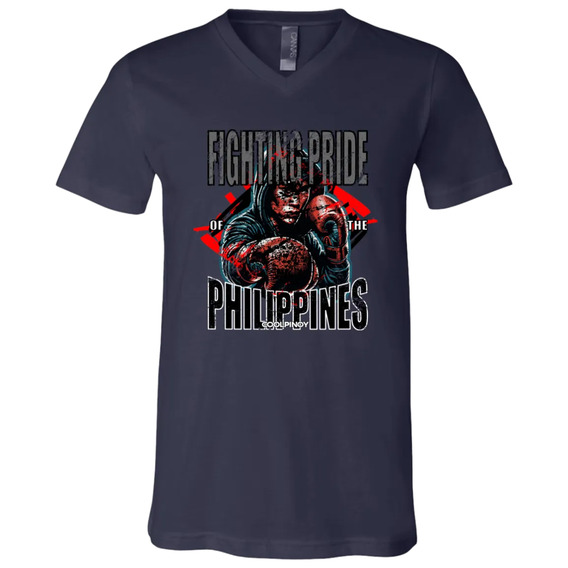 Fighting Pride Of The Philippines Boxing Unisex Jersey V-Neck T-Shirt