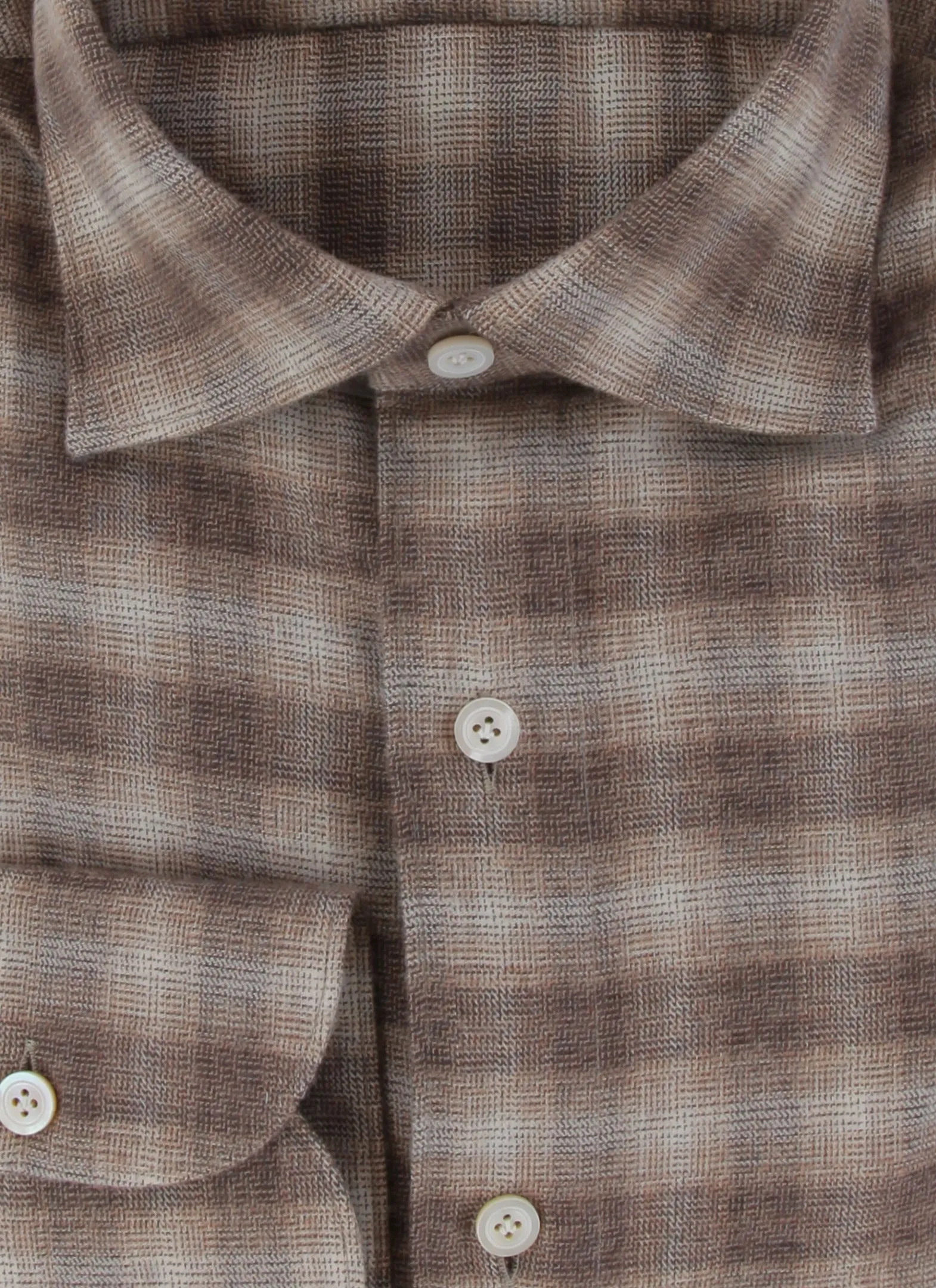 Finamore Napoli Brown Shirt - Extra Slim