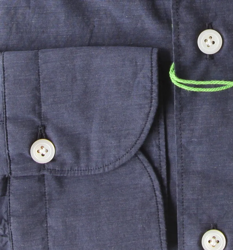 Finamore Napoli Dark Blue Shirt - Extra Slim