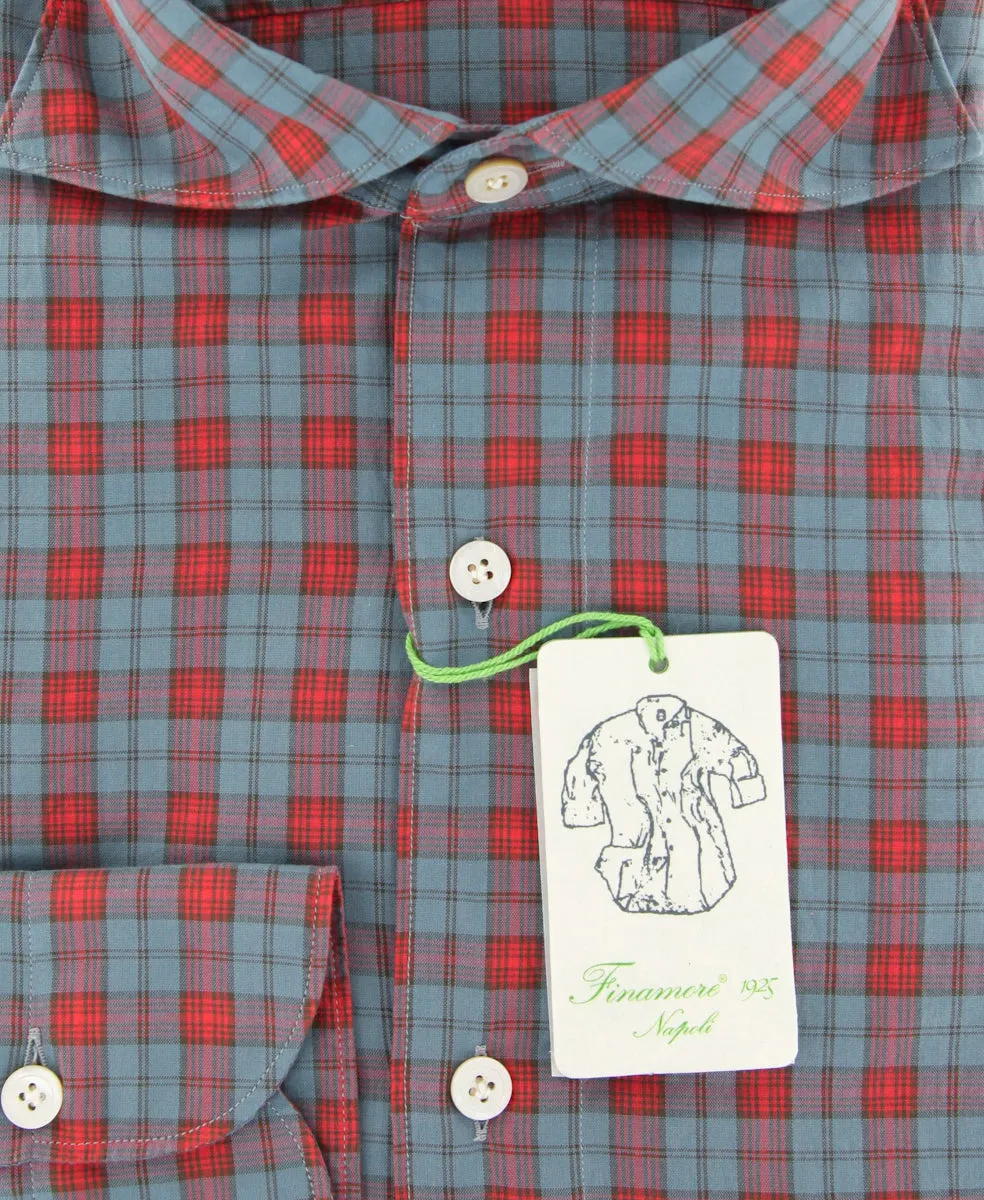 Finamore Napoli Red Shirt - Extra Slim
