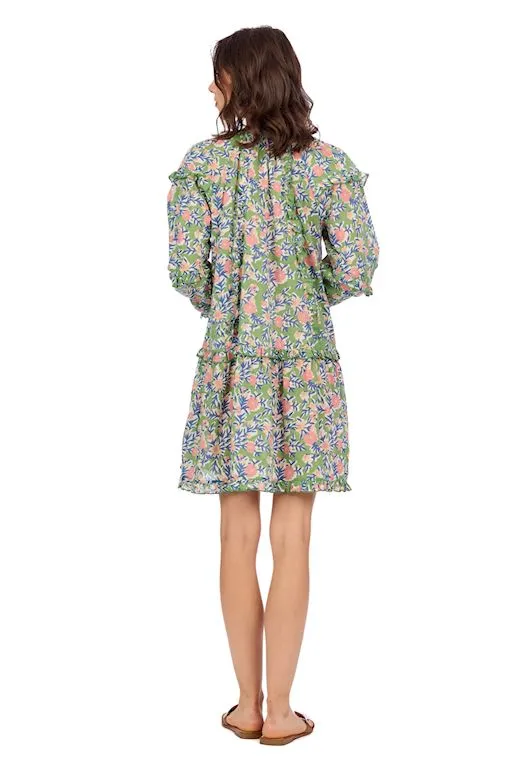 Floral Shawna Tunic Green Dress