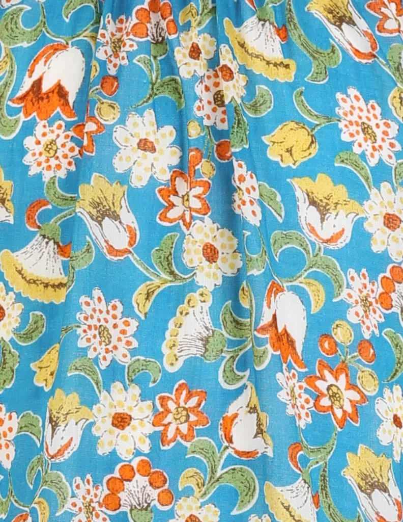 Floral Tunic Dress Blue