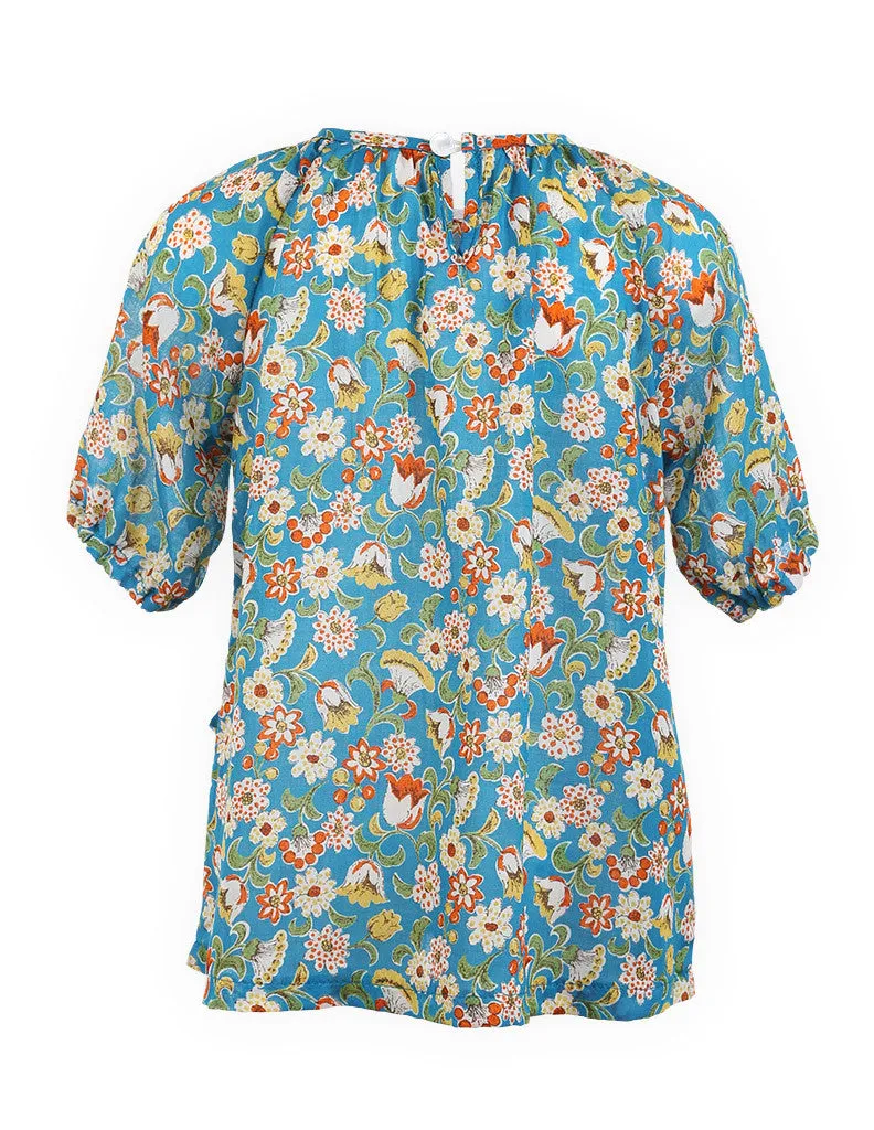 Floral Tunic Dress Blue
