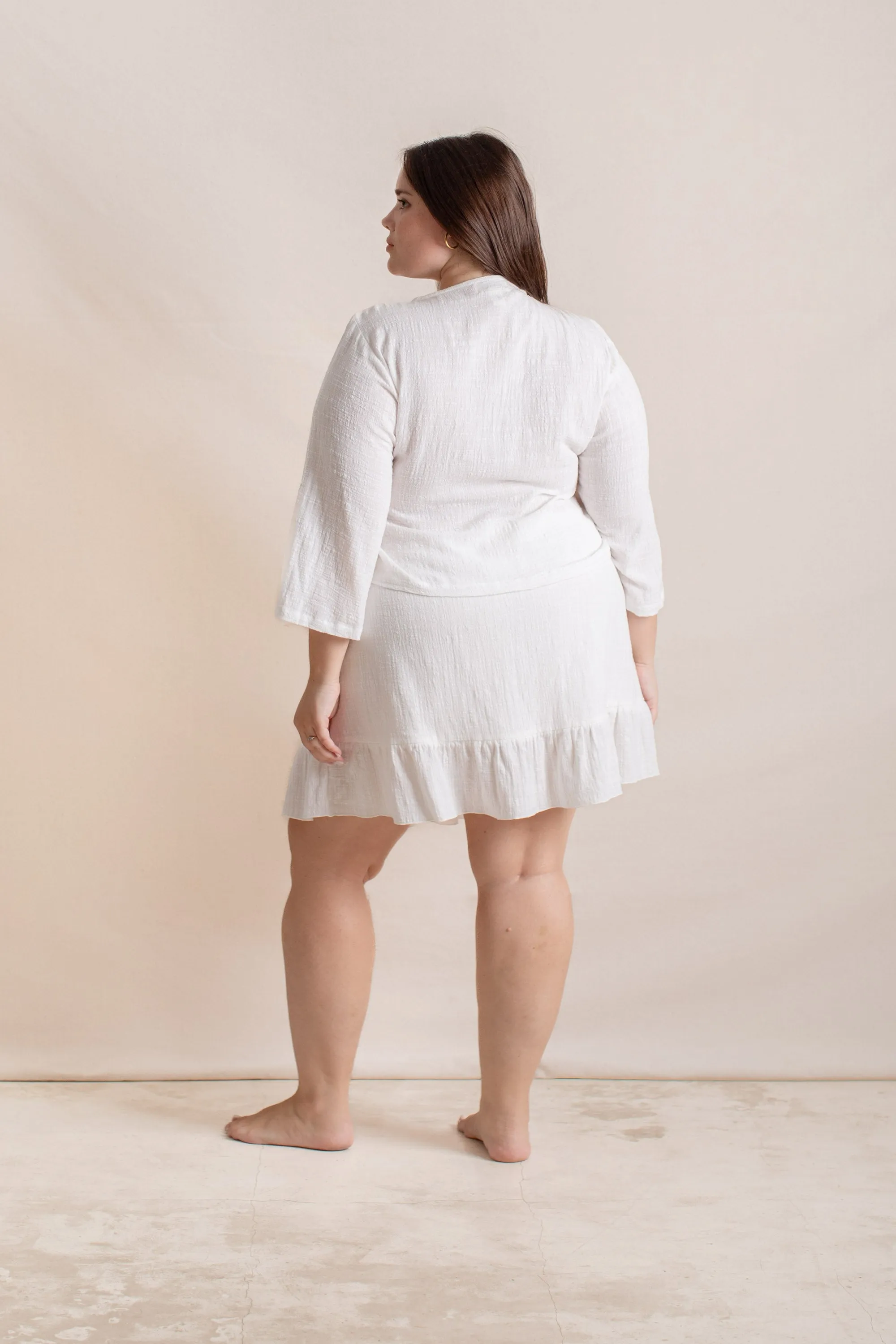 Flow Wrap Top Off White