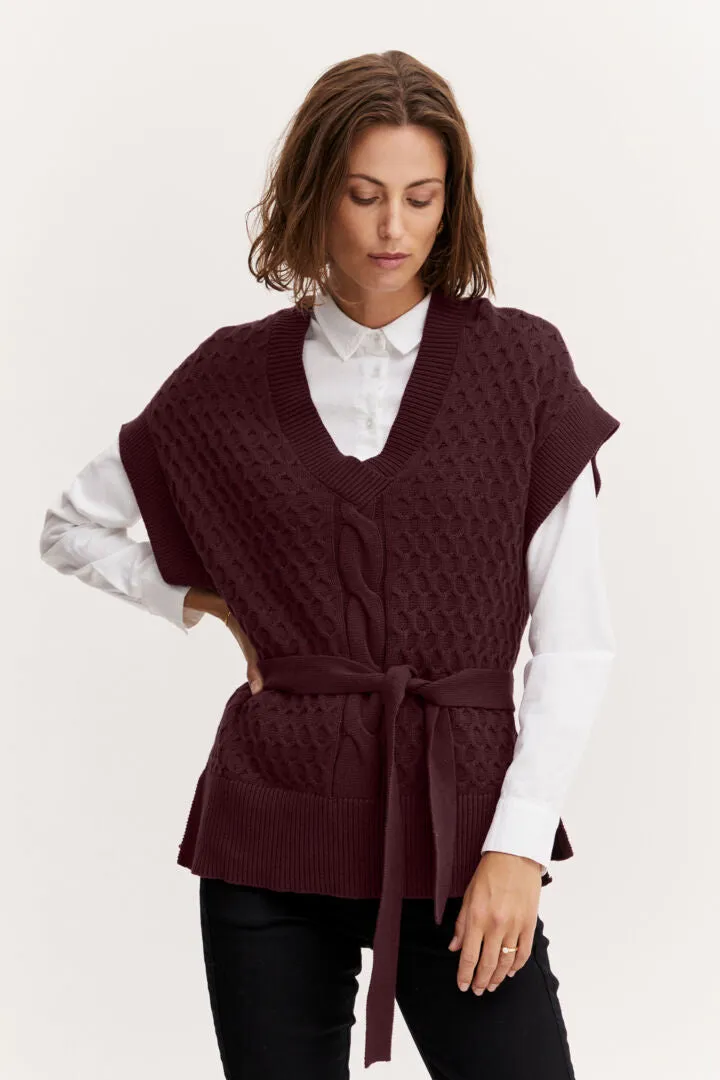 Fransa Susan knitted sleeveless top