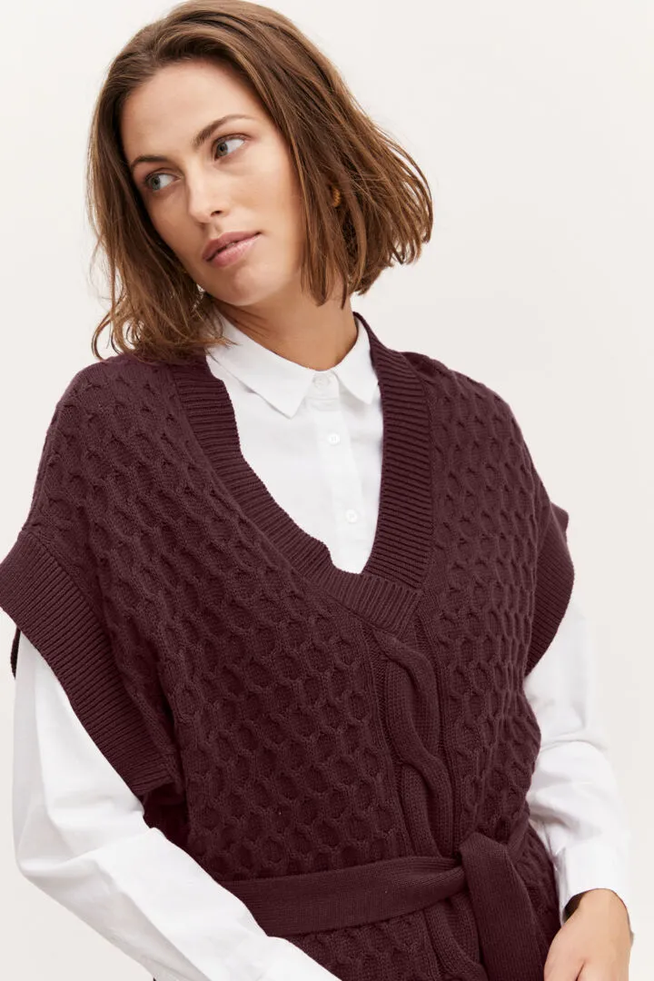 Fransa Susan knitted sleeveless top